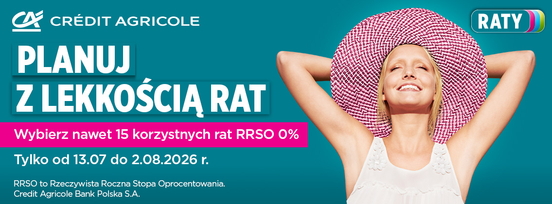 Raty 0% z Credit Agricole
